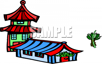 Asian Architecture Clipart