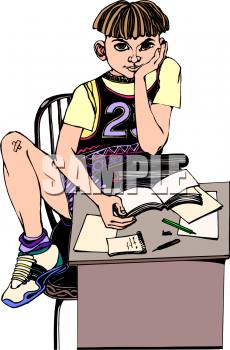 School Desk Clipart