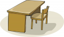 School Desk Clipart