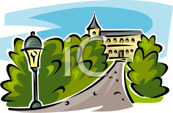 Community Building Clipart