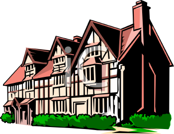 Community Building Clipart