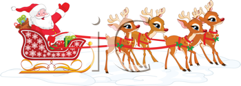 Santas Sled Clipart