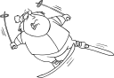 Skiing Clipart