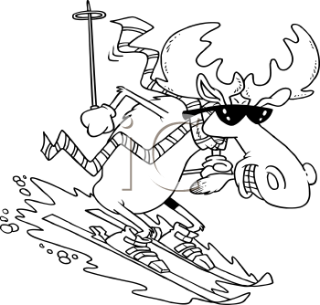 Skiing Clipart