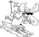 Skiing Clipart