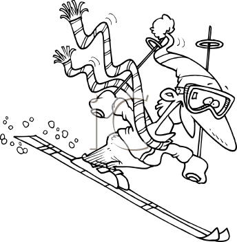 Skiing Clipart