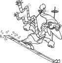 Skiing Clipart