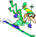 Skiing Clipart