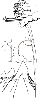 Skiing Clipart