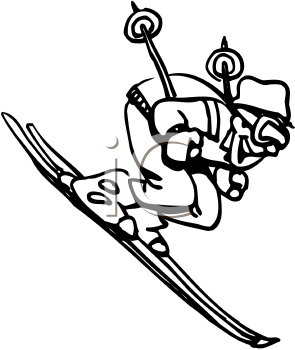 Skiing Clipart