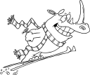 Skiing Clipart