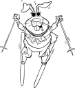 Skiing Clipart
