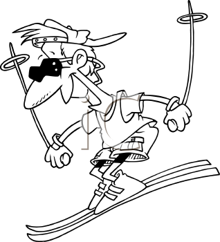Skiing Clipart