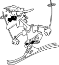 Skiing Clipart