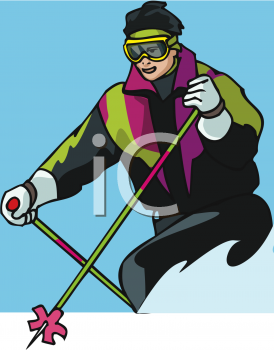 Skiing Clipart