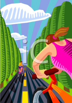 Biking Clipart