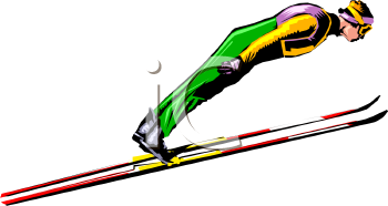 Skiing Clipart