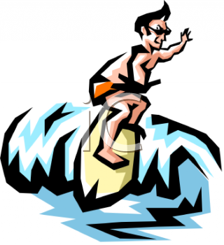 Surfing Clipart
