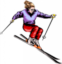Skiing Clipart