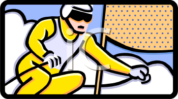 Skiing Clipart