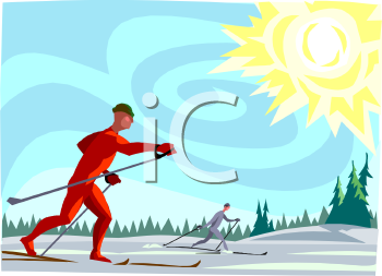 Skiing Clipart