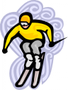 Skiing Clipart