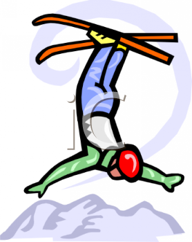 Skiing Clipart
