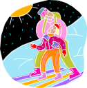 Skiing Clipart