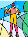 Skiing Clipart