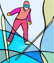 Skiing Clipart