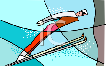 Skiing Clipart