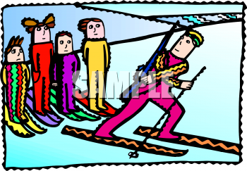 Skiing Clipart