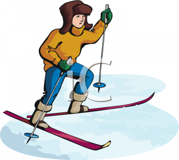 Skiing Clipart
