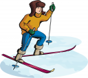 Skiing Clipart