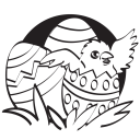 Black and White Easter Clipart
