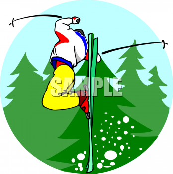 Skiing Clipart