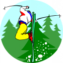 Skiing Clipart