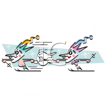 Skiing Clipart
