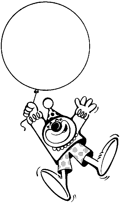 free clown clipart black and white - photo #22