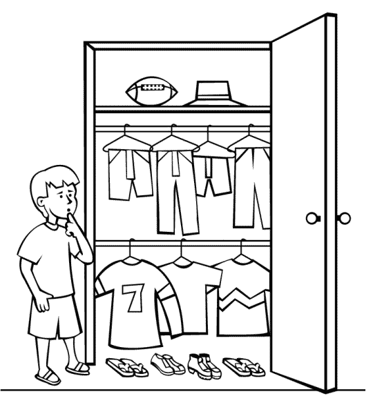 clothes coloring pages