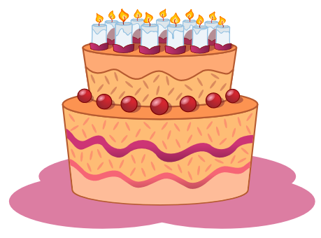 Clip  Birthday Cake on Berries  Birthday  Birthday Cake  Birthday Cake With Candles  Birthday