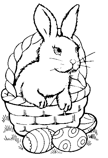 easter eggs clipart black and white. Free Easter Rabbit Clipart