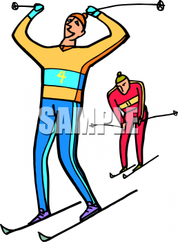 Skiing Clipart
