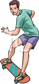 Skateboarding Clipart