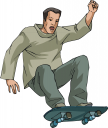 Skateboarding Clipart
