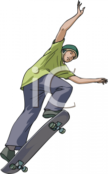 Royalty Free Skateboarding Clipart