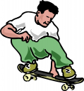 Skateboarding Clipart
