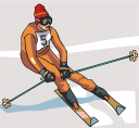 Skiing Clipart