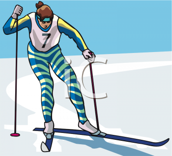Skiing Clipart