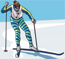 Skiing Clipart